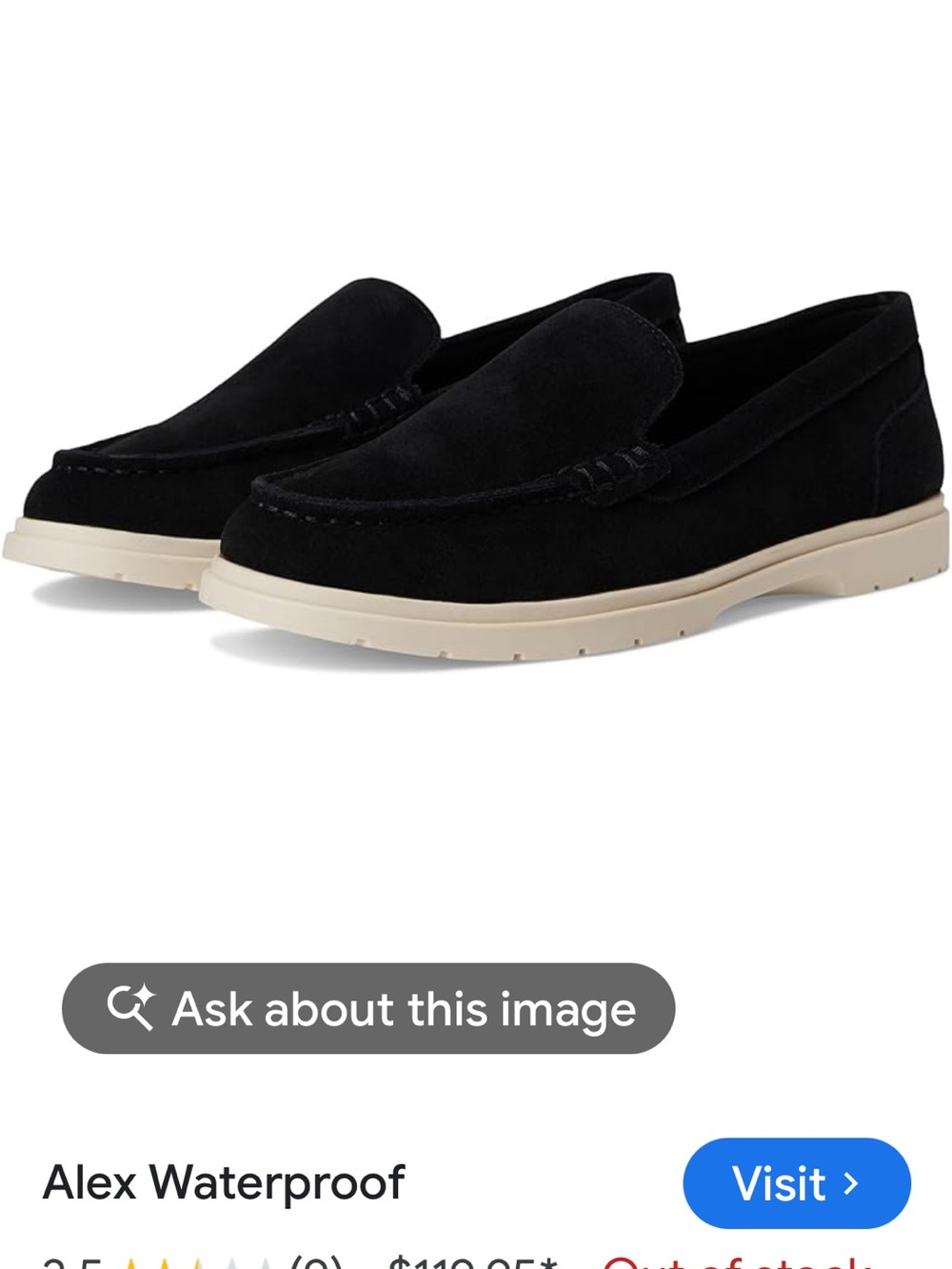 Blondo Black Suede Loafers with Cream Sole